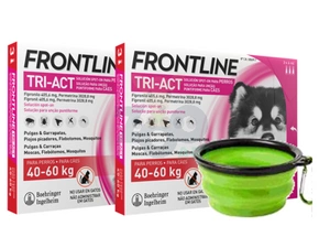 FRONTLINE Tri-Act XL 40-60kg (pipeta 3 x 6ml) X2 + SILIKONOWA MISKA NA WODĘ GRATIS!