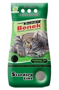 SUPER BENEK Żwirek Zielony Las 25l- 18,5kg  / Opakowanie uszkodzone (7093) !!! 
