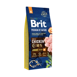 BRIT Premium By Nature Junior M 15kg /Opakowanie uszkodzone (2781) !!!