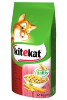 KITEKAT 12kg - sucha karma dla kotów z wołowiną i warzywami / Opakowanie uszkodzone (1529) !!!