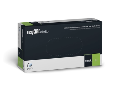Rękawice nitrylowe bezpudrowe rozmiar L - czarne 