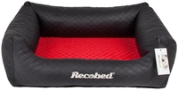RECOBED kanapa ekoskóra pikowana czarno- czarwona M 85x65cm