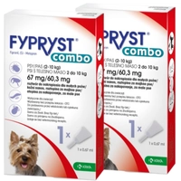 KRKA Fypryst Combo krople na pchły i kleszcze dla psa 2-10 kg 67 mg/0,67ml 2 szt.