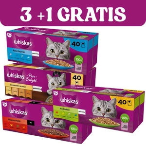 WHISKAS Adult saszetki 120x85g + 40x85g GRATIS