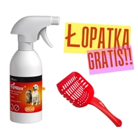 Fiprex Spray, 0,5 g/250 ml, roztwór na skórę dla psów i kotów + Łopatka do kuwety GRATIS!