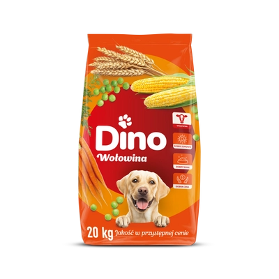 DINO Sucha Karma z Wołowiną dla Psów 20kg