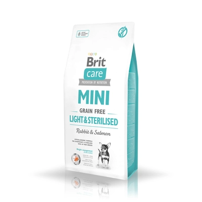 BRIT CARE Mini Grain-Free Light&Sterilised 7kg/Opakowanie uszkodzone (1729,5584,430,467,909,532,1125) !!! 