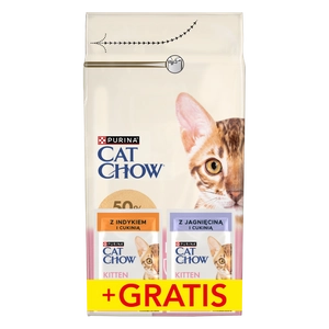 PURINA Cat Chow Kitten Karma bogata w kurczaka 1,5kg + 2 saszetki GRATIS