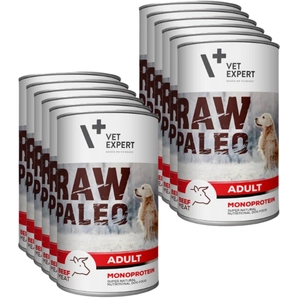 Vetexpert RAW PALEO adult beef 12x400g - wołowina puszka