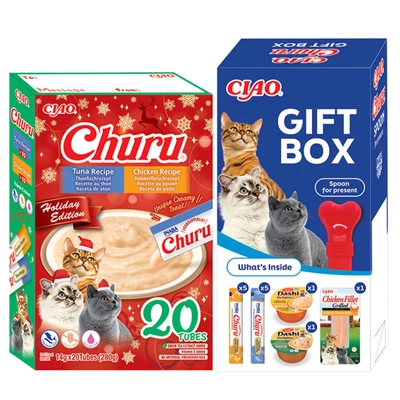 INABA zestaw Giftbox dla kota+ łyżeczka