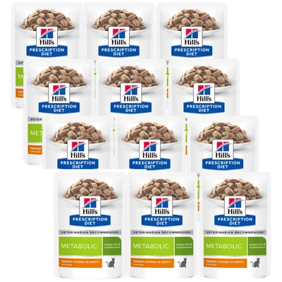 HILL'S PD Prescription Diet Feline Metabolic 12x85g saszetka