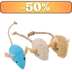 NUXIE Zabawka dla kota myszka pluszowa 3x5,5cm