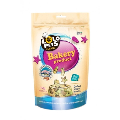 LOLO PETS Ciastka dla psa - owoce morza 350g