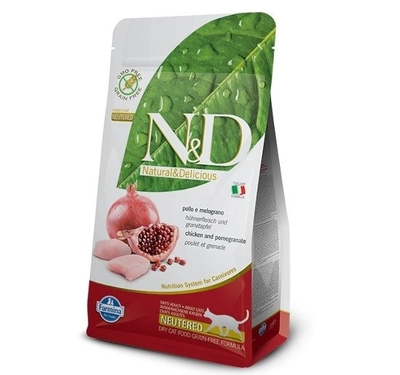 N&D PRIME CAT NEUTERED CHICKEN & POMEGRANATE ADULT 5KG opakowanie uszkodzone (2027)