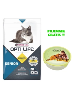 VERSELE-LAGA OPTI LIFE Senior 1kg - karma dla starszych kotów + POJEMNIK GRATIS !!!