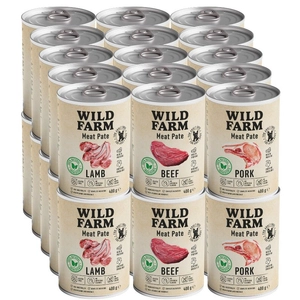 WILD FARM Pate Mix Smaków 30x400g bezglutenowa karma dla psa