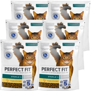 PERFECT FIT (Sterile 1+) 6x750g Bogaty w Kurczaka - sucha karma dla kota po sterylizacji