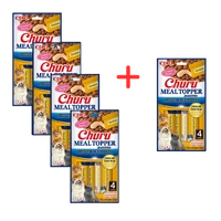 INABA  Cat Meal Topper Chicken wiith Cheese Recipe 4x14 (56g) 4+1 GRATIS