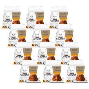 GOURMET Revelations Delikatne Kawałki w Galaretce z Kurczakiem 12x(2x57g)