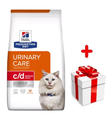 HILL'S PD Prescription Diet Feline c/d Urinary Stress 8kg + niespodzianka dla kota GRATIS!