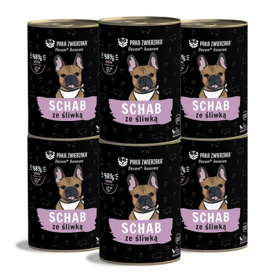 Paka Zwierzaka - Seventh heaven - Schab ze śliwką (pork & plum) 6x400g