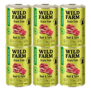 WILD FARM Premium Grain Free Beef and Tuna 6x400g  - bezzbożowa karma dla kota
