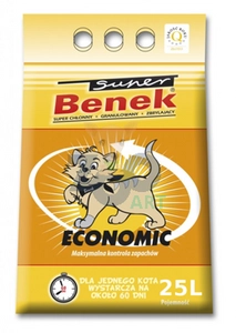 SUPER BENEK Żwirek Economic 25l  24 kg / Opakowanie uszkodzone (2228)