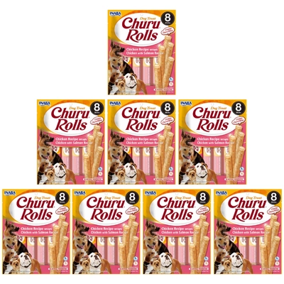 INABA Churu Rolls Dla Psa Kurczak z Łososiem 8x(8x12g)