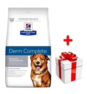 HILL'S PD Prescription Diet Canine Derm Complete 12kg + niespodzianka dla psa GRATIS!