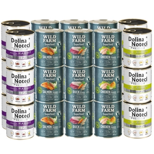 Dolina Noteci PREMIUM + WILD FARM Superfood Mix Smaków 30x800g