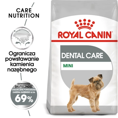 ROYAL CANIN CCN Mini Dental Care 8kg karma sucha dla psów dorosłych, ras małych, redukująca powstawanie kamienia nazębnego /Opakowanie uszkodzone (5523,6520) !!!