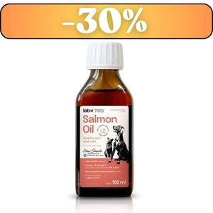 Lab-v Olej z Łososia 100% Dla Psa i Kota w Każdym Wieku 100ml Tłoczony Na Zimno