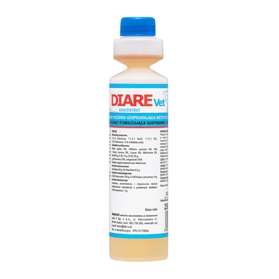 Lab-v Diare Vet - Mieszanka Paszowa Uzupełniająca Dietetyczna Dla Zwierząt Po Zaburzeniach Trawiennych 250ml