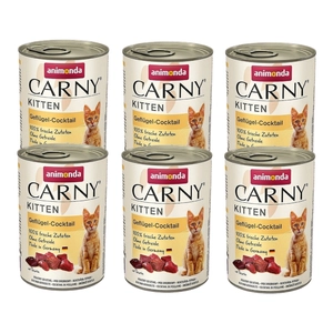 ANIMONDA Cat Carny Kitten smak: koktajl drobiowy 6x400g