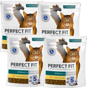 PERFECT FIT (Sterile 1+) 4x 750g Bogaty w Kurczaka - sucha karma dla kota po sterylizacji