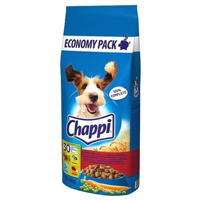 CHAPPI 13,5kg - sucha karma dla psów z wołowiną, drobiem i warzywami /  Opakowanie uszkodzone (4745,4850,4960) !!!