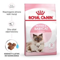 ROYAL CANIN Mother&Babycat karma sucha dla kotek w okresie ciąży, laktacji i kociąt od 1. do 4. miesiąca życia 2 kg + 3 SASZETKI GRATIS!!
