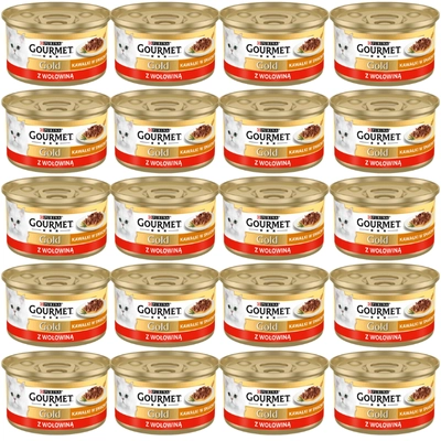 Purina Gourmet Gold Sauce Delight z wołowiną 72x85g
