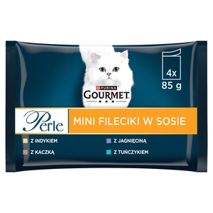 GOURMET Perle karma dla dorosłych kotów Mini Fileciki w sosie 4x85g