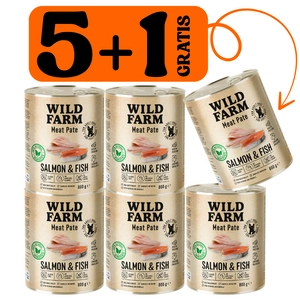WILD FARM Pate Salmon & Fish 5x800g + 800g GRATIS bezglutenowa karma dla psa