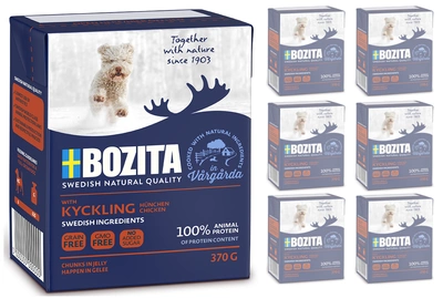 Bozita Dog Junior:delikatny kurczak w galarecie 6x370g 