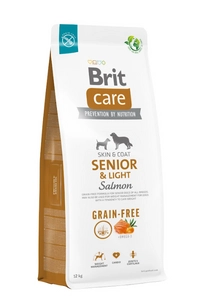 BRIT CARE Dog Grain-free Senior & Light Salmon 12kg / Opakowanie uszkodzone (1286,1287,1288,1290,1292,1297,)
