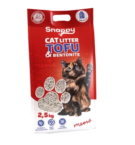 SNAPPY ŻWIREK DLA KOTÓW TOFU z bentonitem mix mleko 2,5kg