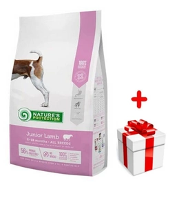 NATURES PROTECTION Junior Lamb 2kg + niespodzianka dla psa GRATIS!