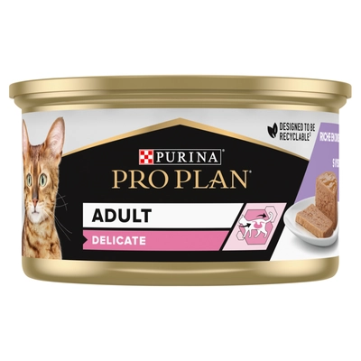PRO PLAN Adult Delicate Mokra karma dla kota mus z indykiem 85g