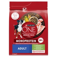 PURINA ONE Adult Medium/Maxi Karma dla dorosłych psów bogata w indyka 2,5 kg