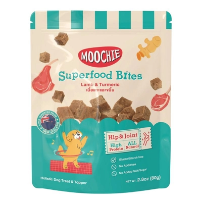 MOOCHIE Superfood Bites Lamb & Turmeric Hip & Joint 40g smakołyki dla psa z jagnięciną i kurkumą