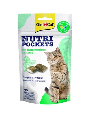 GIMCAT NUTRI POCKETS Przysmak z kocimiętką 60g