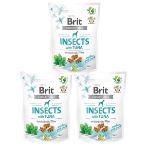 BRIT CARE Dog Crunchy Cracker Insects rich in Tuna 3x200g