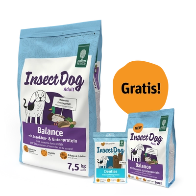 GREEN PETFOOD InsectDog Balance 7,5kg + 900g & Denties 180g GRATIS!!